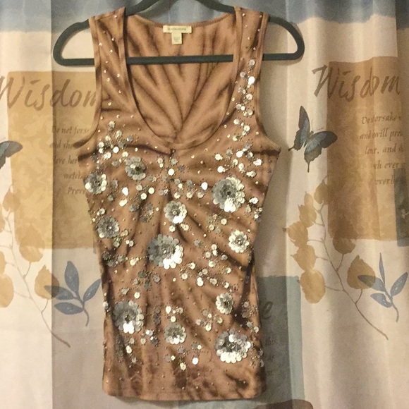 Boston Proper jeweled tank! Tie dyed tank w/detail - Picture 2 of 4